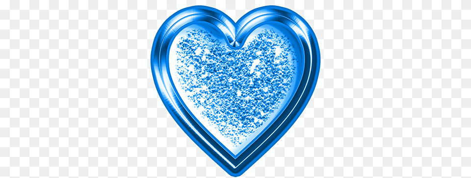 A Shiny Blue Heart With Blue Sprinkles Inside Fio De Luz Para Photoscape, Hot Tub, Tub, Glitter Free Png Download