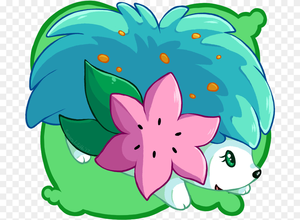 A Shiny Shaymin, Graphics, Pattern, Floral Design, Art Png Image