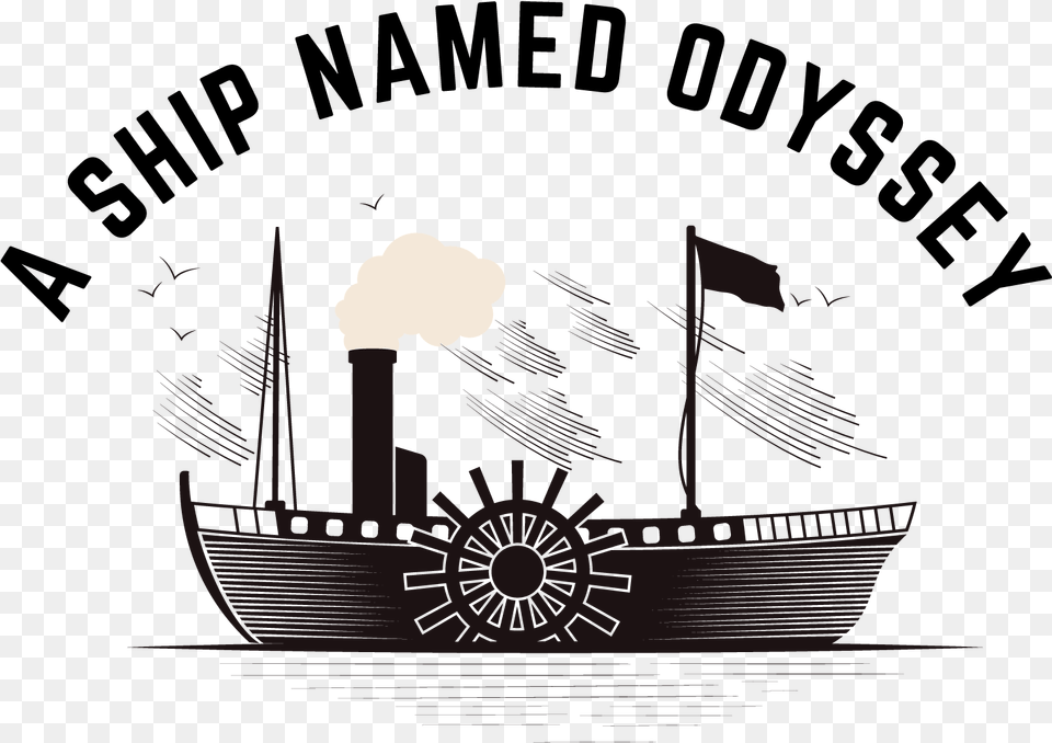 A Ship Named Odyssey Logo Illustration, Boat, Sailboat, Transportation, Vehicle Free Transparent Png