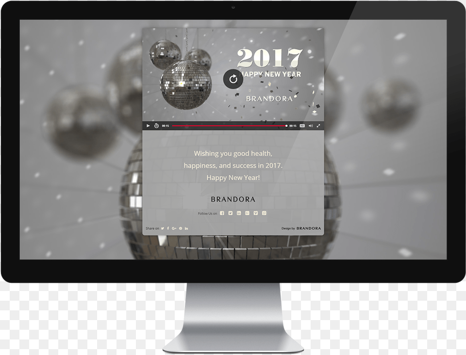 A Simple But Elegant New Years Animation With Tons Computer Monitor, Advertisement, Poster, Text Free Png Download