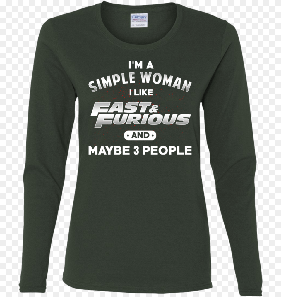 A Simple Woman I Like Fast And Furious And May Mickey Adidas T Shirt, Clothing, Long Sleeve, Sleeve, T-shirt Png Image