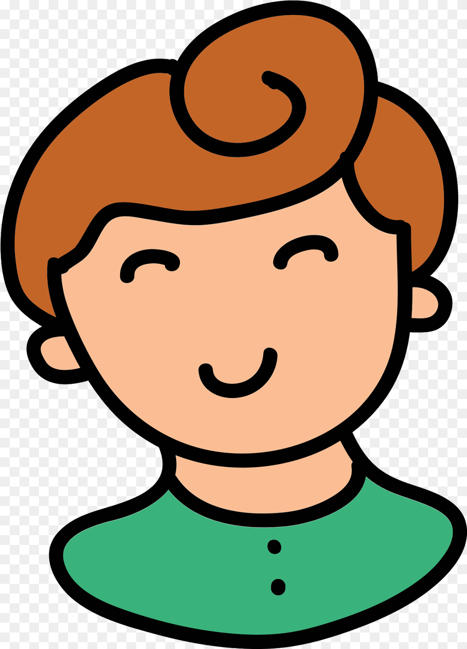 A Simplified Portrait Of A Head Bearing A Female User, Baby, Person, Cartoon, Face Png Image