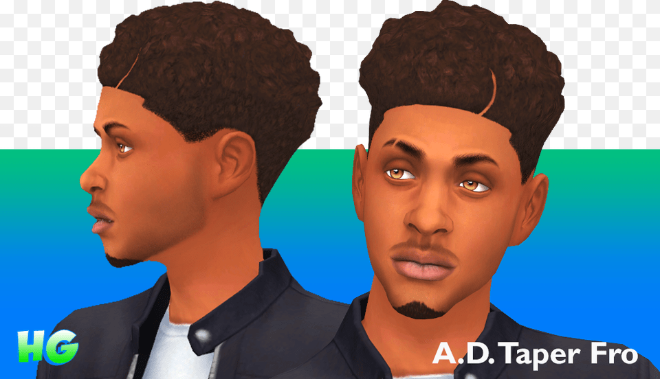 A Sims 4 Maxis Match Afro, Photography, Body Part, Person, Face Free Png Download