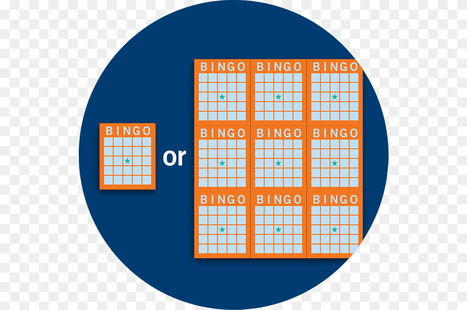A Single Bingo Card And A Book Of 9 Bingo Cards Circle, Text Png