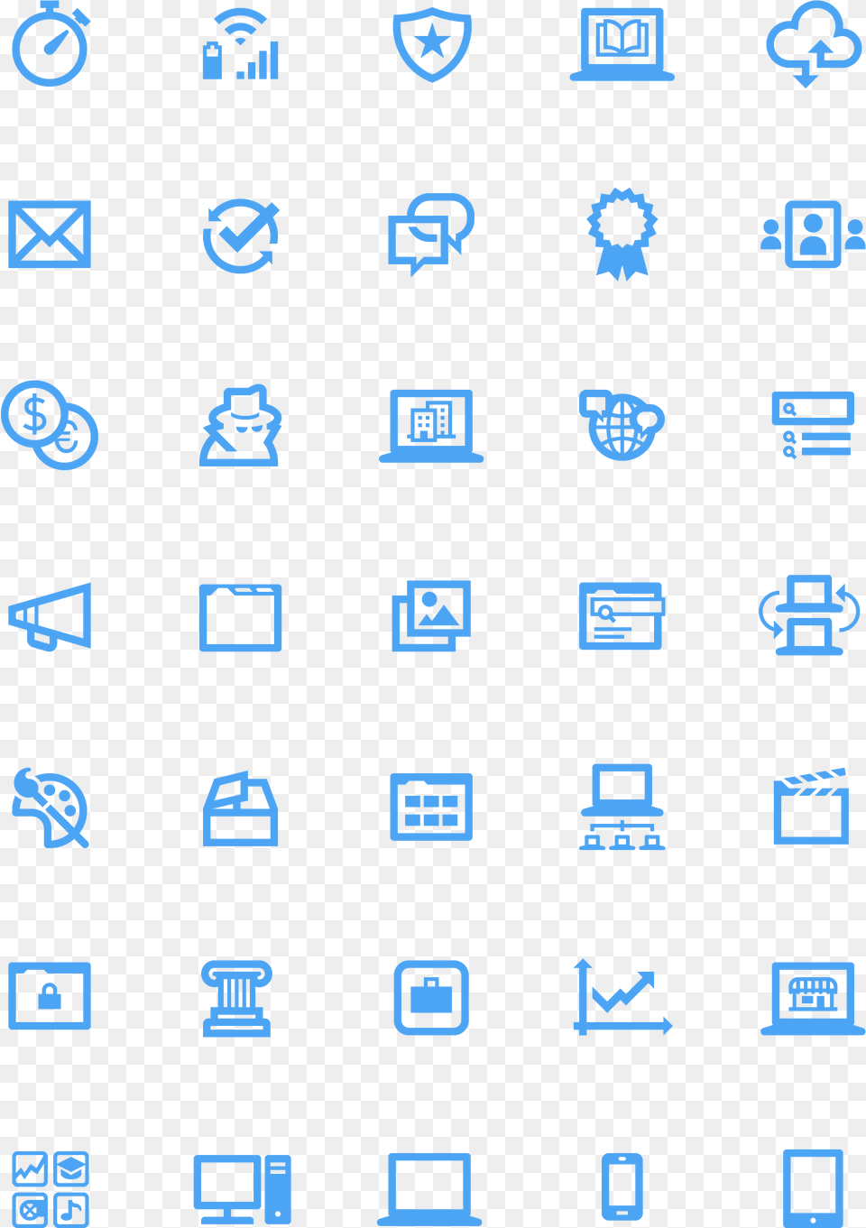 A Small Set Of Feature Icons Designed For Google Developers Electric Blue, Scoreboard, Alphabet, Text Free Png Download