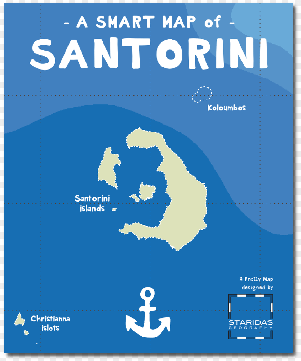 A Smart Map Of Santorini Santorini Map, Land, Nature, Outdoors, Sea Free Transparent Png