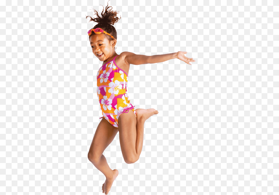 A Smiling Child In Swimming Clothes Transparent Girl In Swimsuit, Swimwear, Clothing, Person, Female Png Image