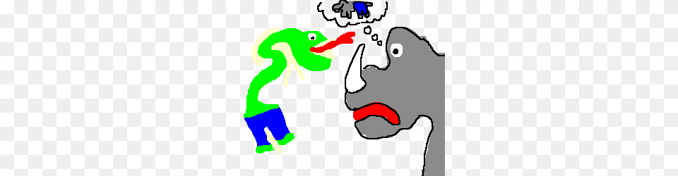 A Snake In Pants Sticking Tongue Out To Hippo Drawing, Person, Face, Head Png