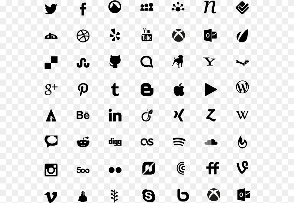 A Social Icons Font, Nature, Night, Outdoors Png