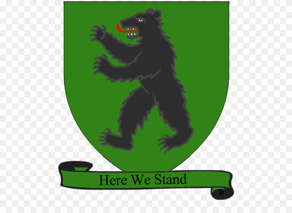 A Song Of Ice And Fire Arms Of House Mormont Green Scroll, Animal, Bear, Mammal, Wildlife Free Transparent Png
