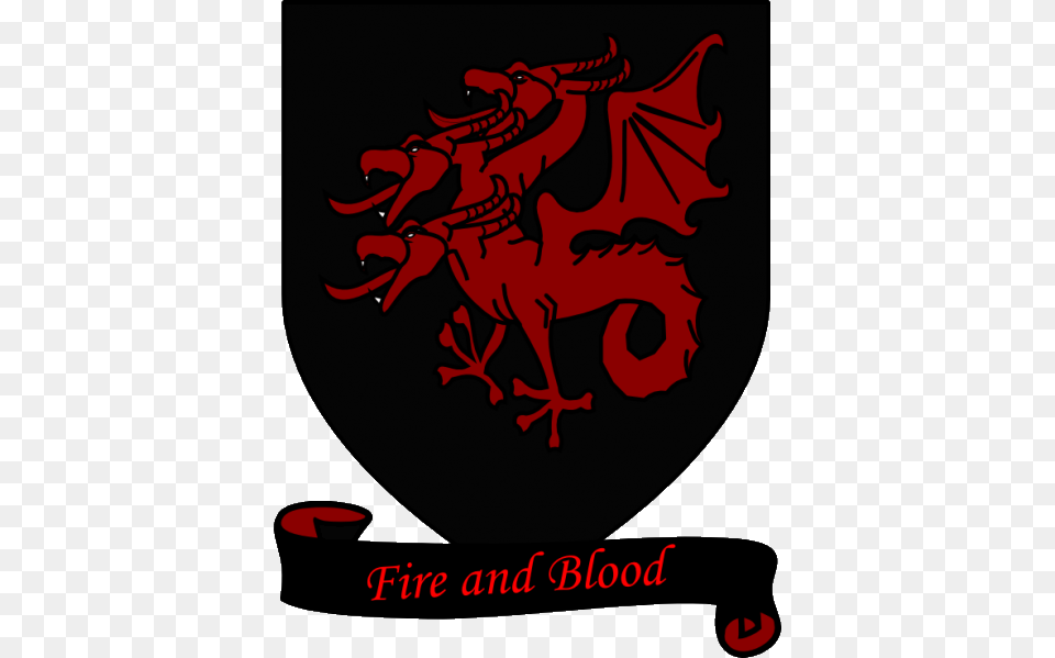A Song Of Ice And Fire Arms Of House Targaryen Black Fire And Blood Dragon Free Png