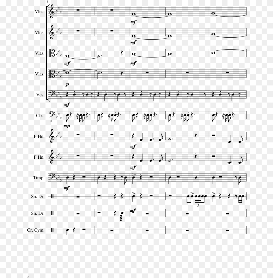 A Spartan Rises Sheet Music 2 Of 8 Pages Black Lightning Theme Song 2018 Piano Notes, Gray Free Transparent Png