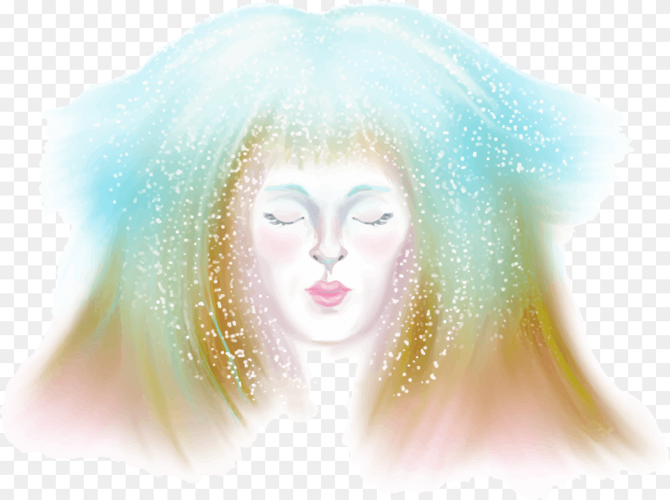 A Spirit Being In Digital Watercolor Who Visited Illustration, Head, Portrait, Photography, Face Free Transparent Png