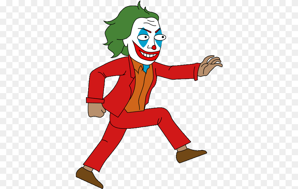 A Spooky Halloween Game The Joker Pennywise And Wrinkles Clown Joker Gif Animated, Person, Performer, Face, Head Free Png