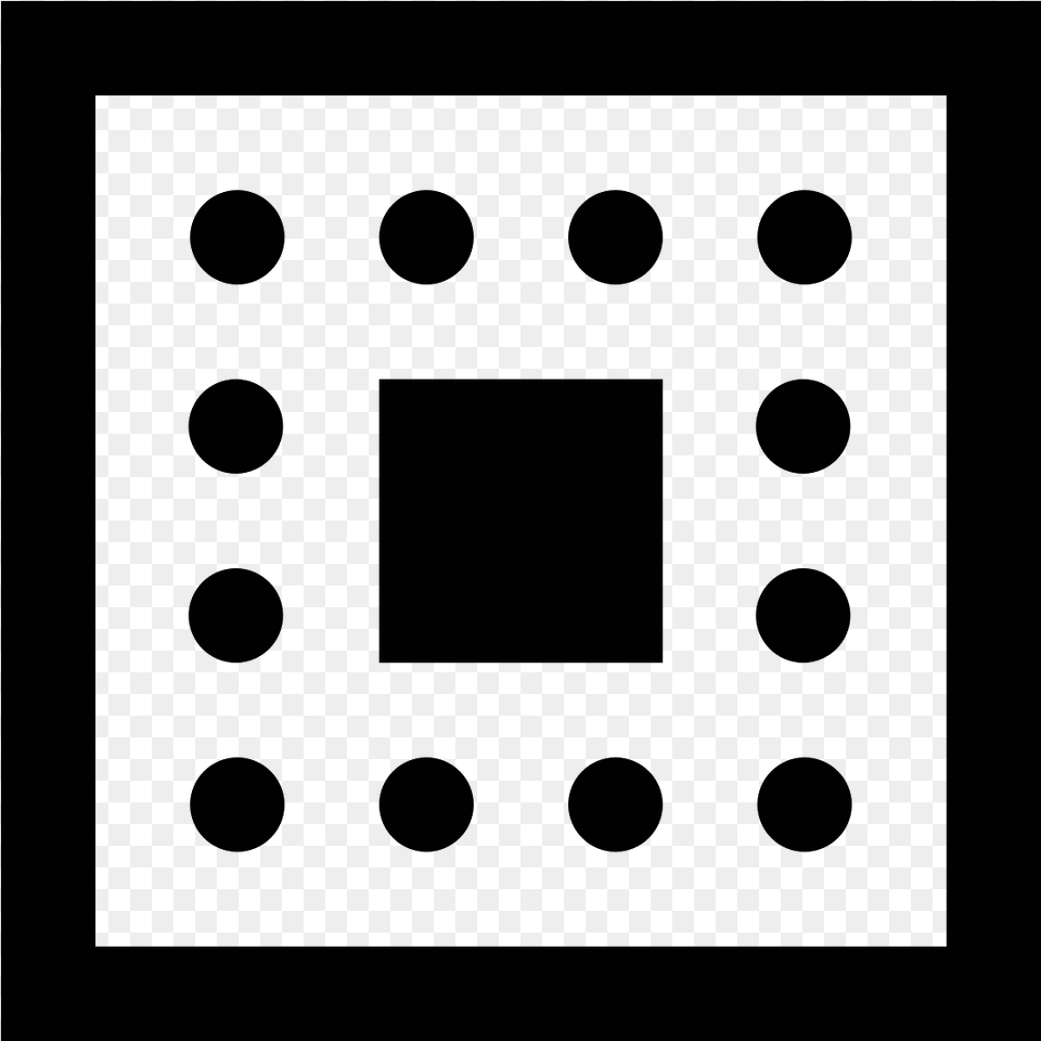 A Square With Slightly Rounded Corners With A Smaller Circle, Gray Free Transparent Png