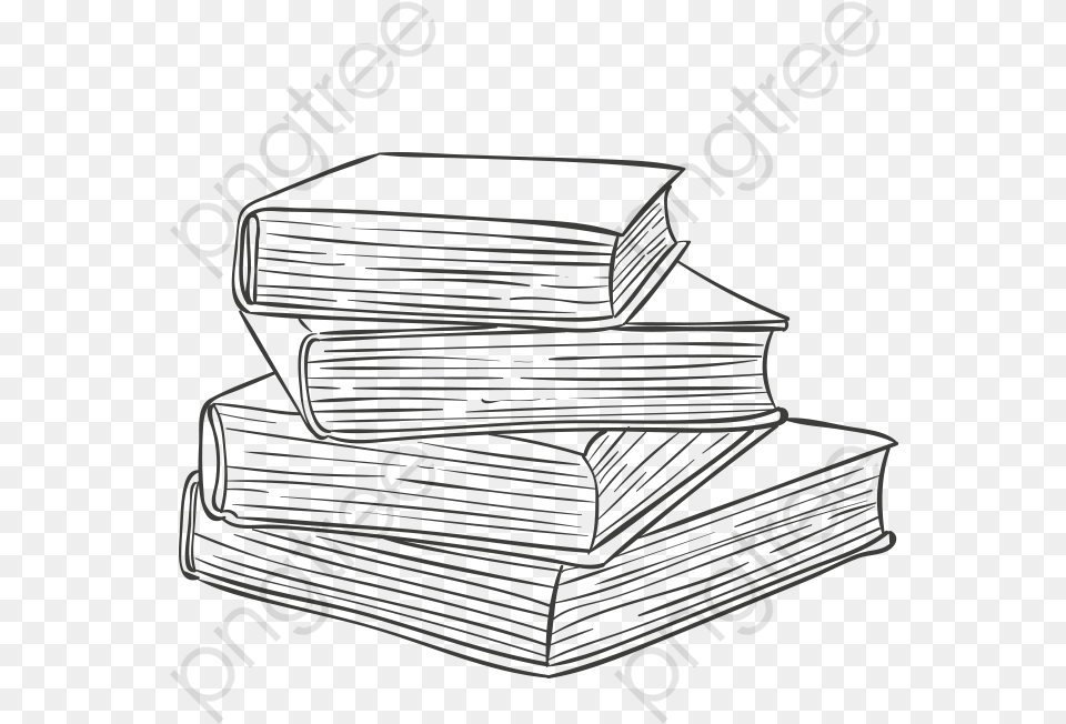 A Stack Of Books Sketch, Art, Publication, Book, Paper Png Image