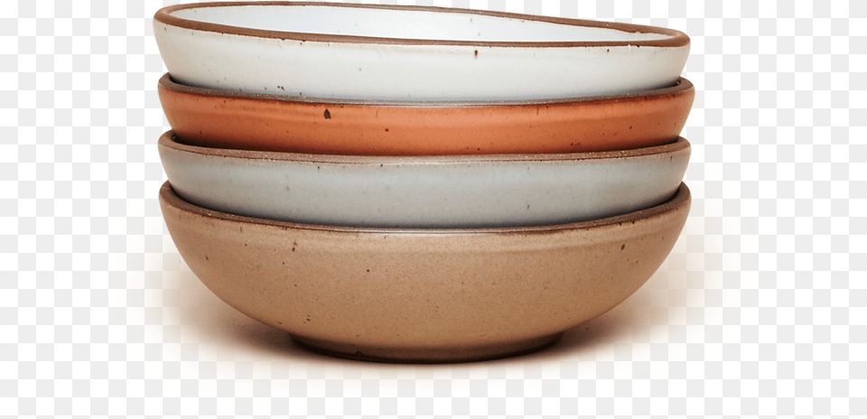A Stack Of East Fork Everyday Bowls In A Variety Of Bowl, Soup Bowl, Pottery Png