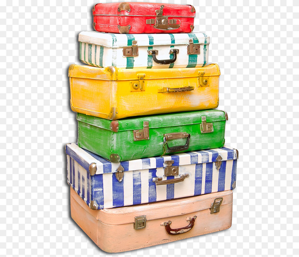 A Stack Of Luggage Pile Of Luggage, Baggage, Suitcase, Box, First Aid Free Transparent Png