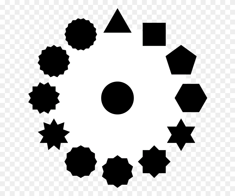 A Star And A Round Polygon Free Download Vector, Machine, Gear Png Image