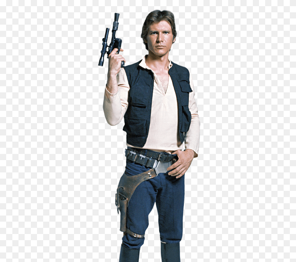 A Star Wars Story Luke Han Solo Black Vest, Weapon, Handgun, Gun, Firearm Free Transparent Png