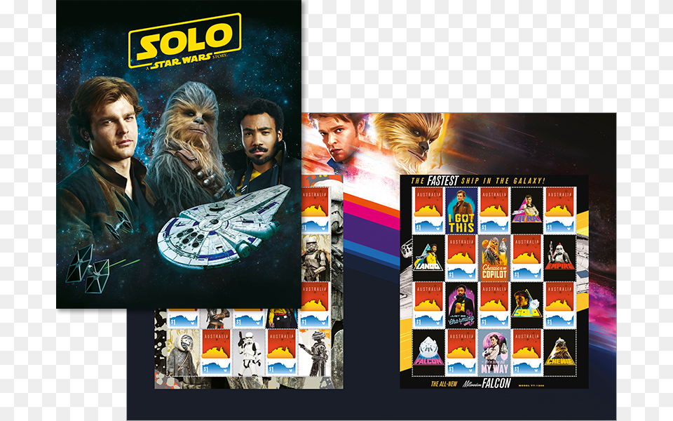 A Star Wars Story Stamp Pack, Advertisement, Poster, Adult, Person Free Png