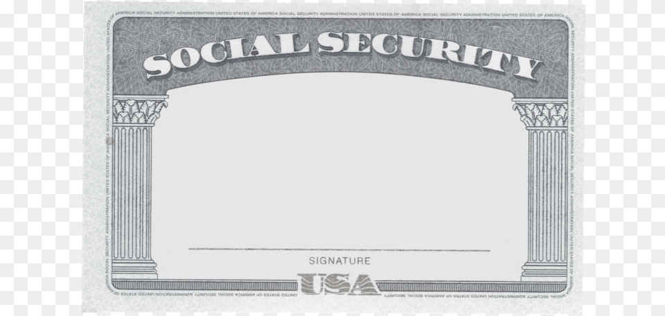 A Stolen Social Security Card Social Security Card, Text, Diploma, Document Png Image