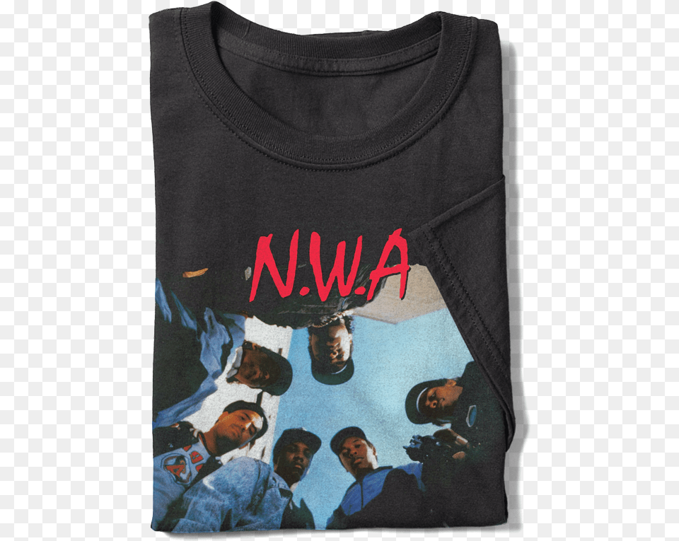 A Straight Outta Compton T Shirt Nwa Straight Outta Compton Vinyl, T-shirt, Clothing, Person, Man Free Png Download