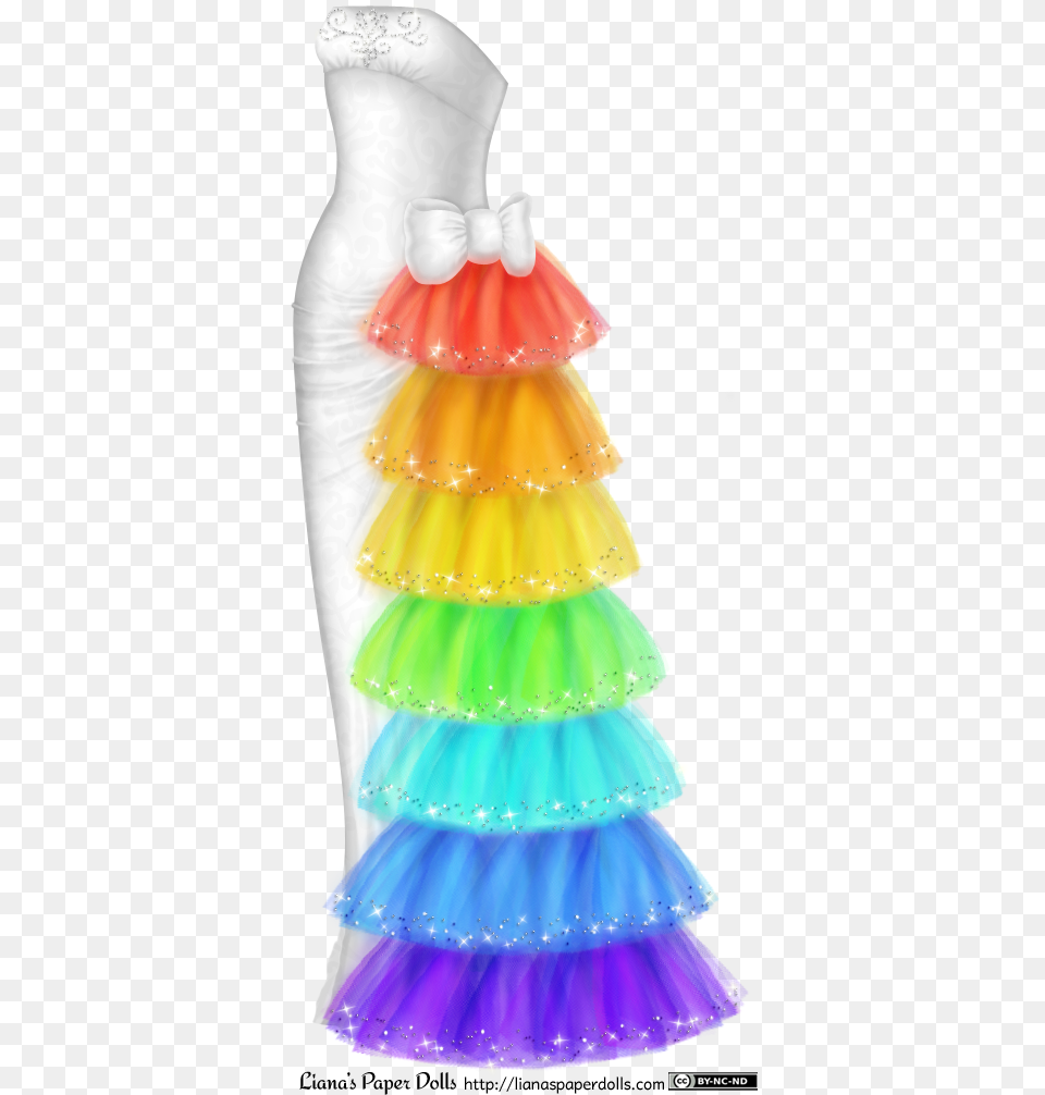 A Strapless White Satin Gown With A Subtle Scroll Pattern Rainbow Dress, Child, Female, Girl, Person Free Transparent Png