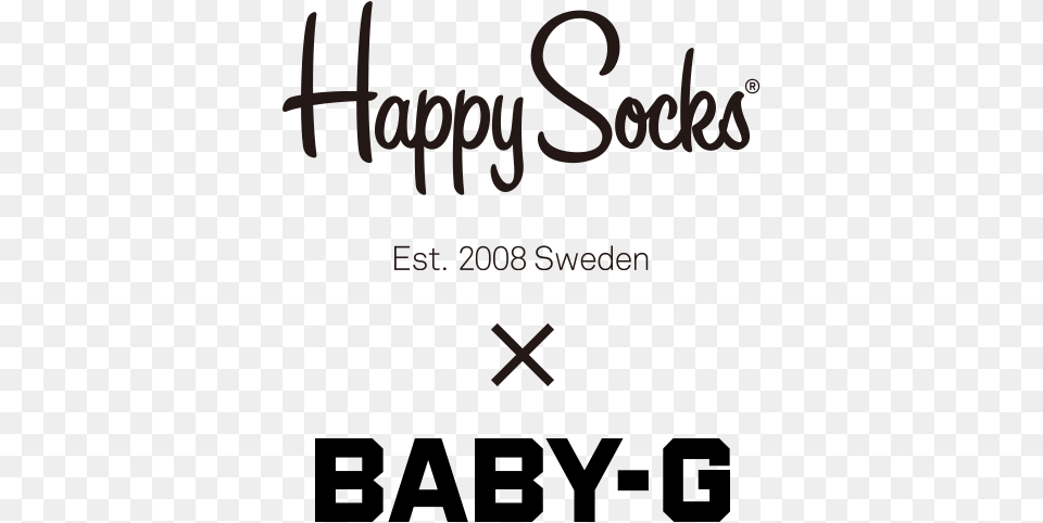A Stylish Outfit Collaboration With Baby G And Happy Happy Socks Logo, Text, Handwriting Png