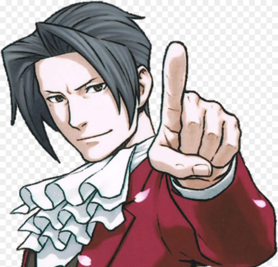 A Super Handsome Transparant Miles Edgeworth This Is, Publication, Book, Comics, Adult Png