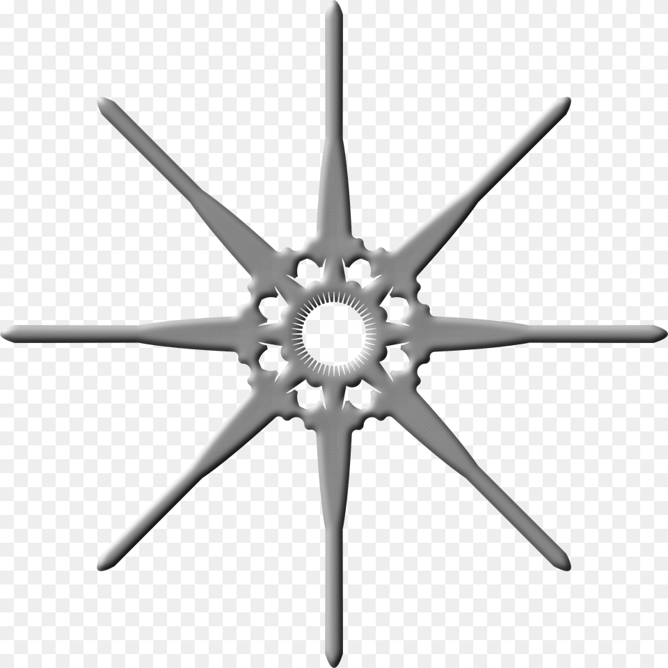 A Sword Star Clip Arts Cross And Dharma Wheel, Machine, Spoke, Lighting, Appliance Free Png