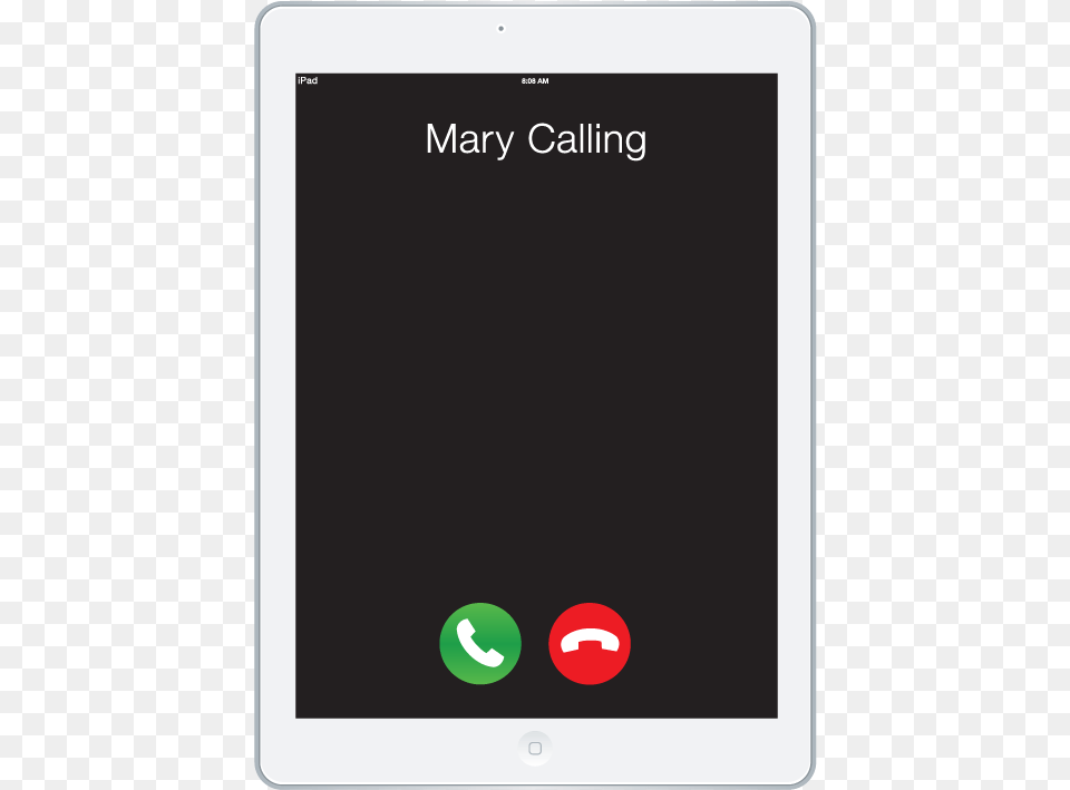 A Tablet Screen Suggesting That Mary Is Calling Smartphone, Electronics, Computer, Tablet Computer, Mobile Phone Free Png