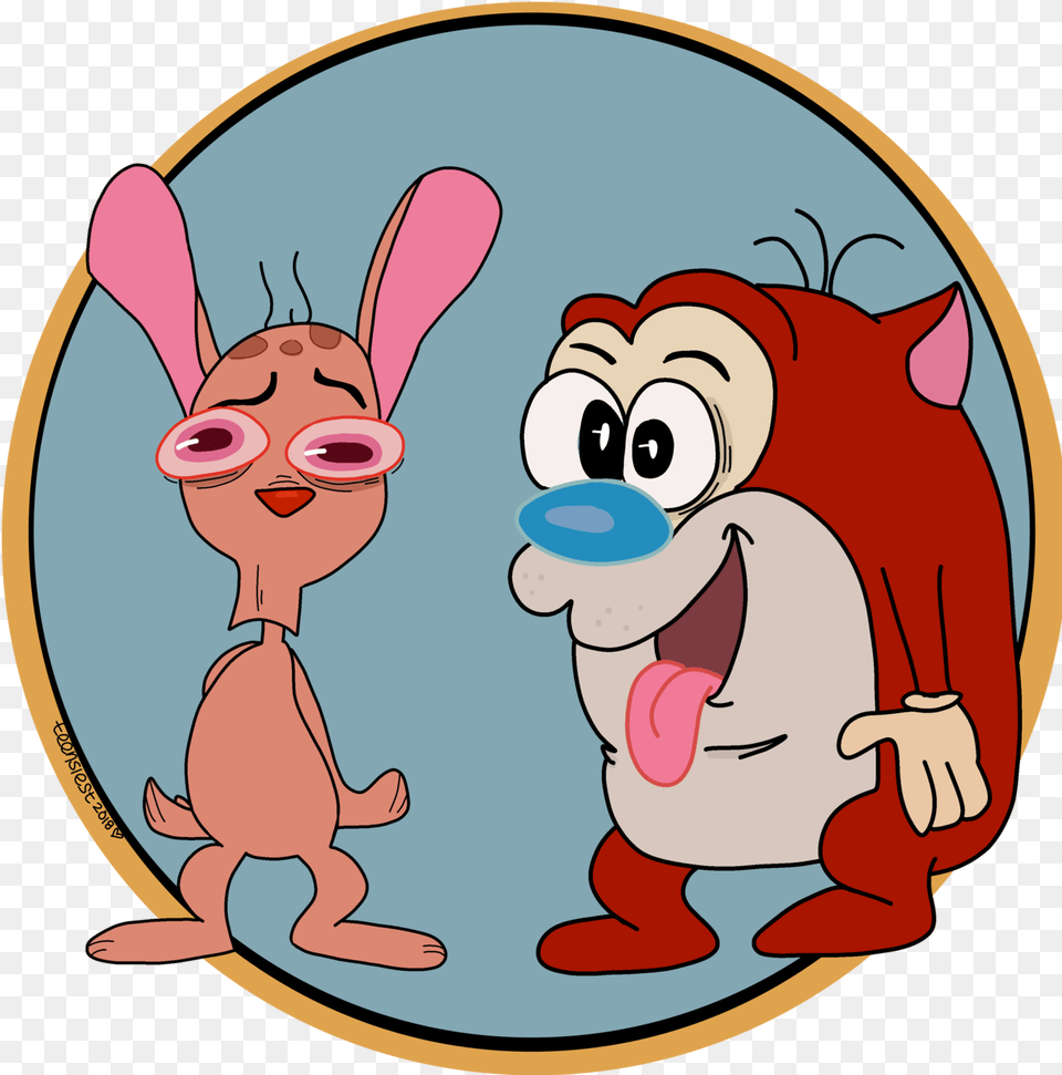 A Tangled Fog Of Pulsating Yearningquots Tweet Clipart Ren En Stimpy, Cartoon, Baby, Face, Head Free Png