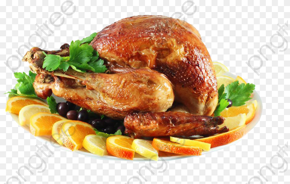 A Thanksgiving Turkey Dinner Turkey Clipart Dinner, Food, Meal, Roast, Food Presentation Free Png Download