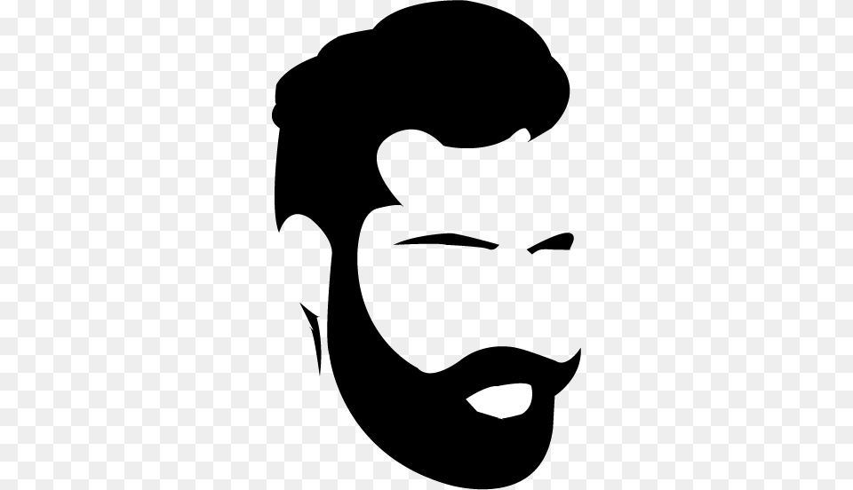 A Third Dapper Gent Complete With Beard For Razors Barbers, Stencil, Baby, Person, Silhouette Png