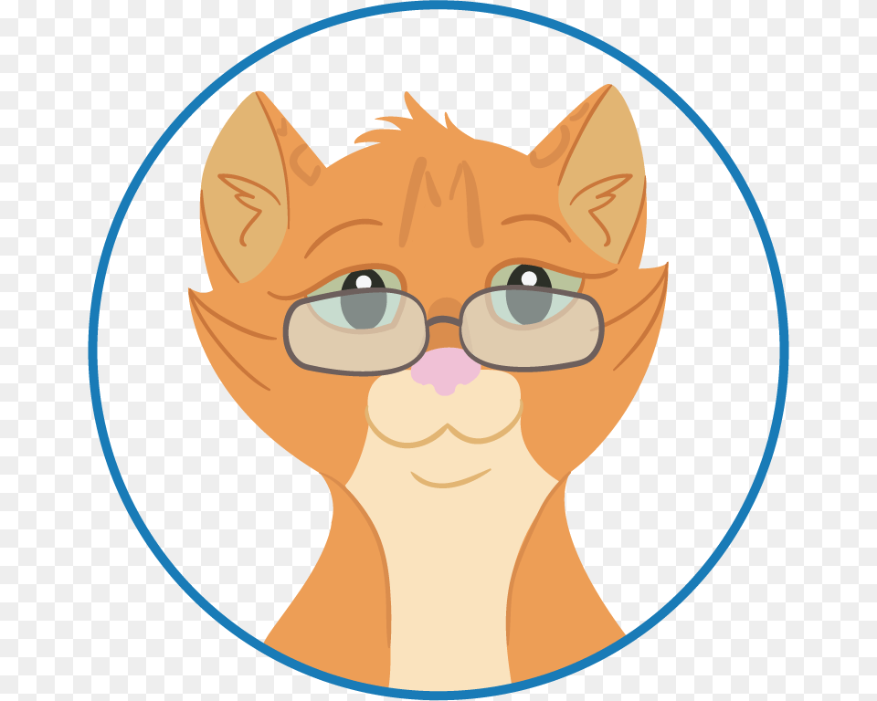 A Thoughtful Orange Cat Wearing Glasses Welcomes You Cartoon, Photography, Person, Animal, Mammal Free Png Download