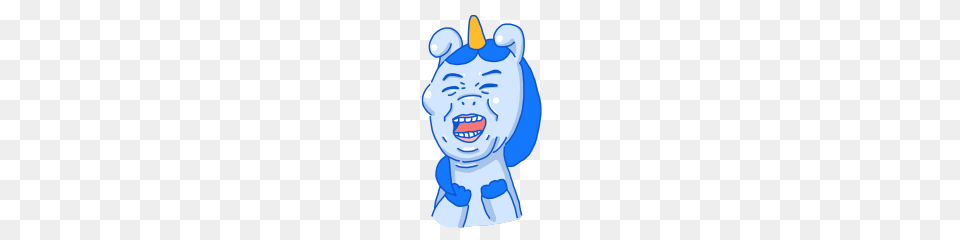 A Thousand Face Unicorn Line Stickers Line Store, Baby, Person, Head, Cartoon Png Image