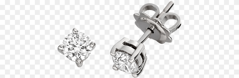 A Timeless Pair Of Round Brilliant Cut Diamond Earrings Cercei Aur Alb Cu Diamante, Accessories, Jewelry, Gemstone, Earring Png