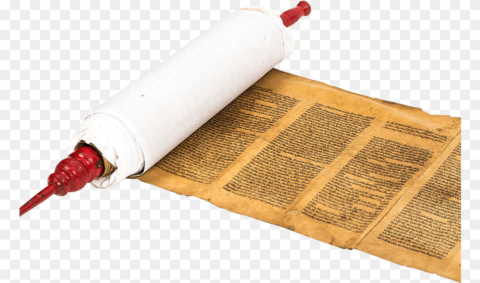 A Torah Made Of Gazelle Skin Rolling Pin, Text, Document, Scroll Png Image