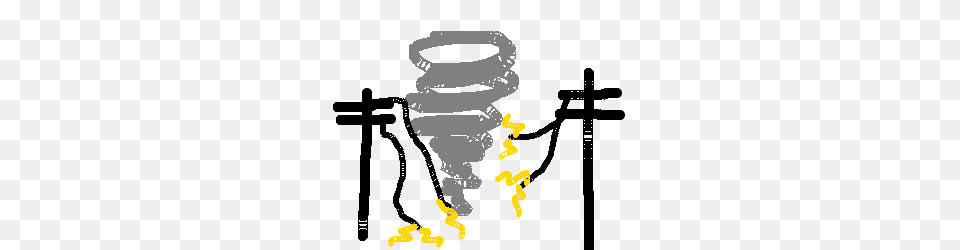 A Tornado Causes A Power Outage Drawing, Utility Pole Free Png