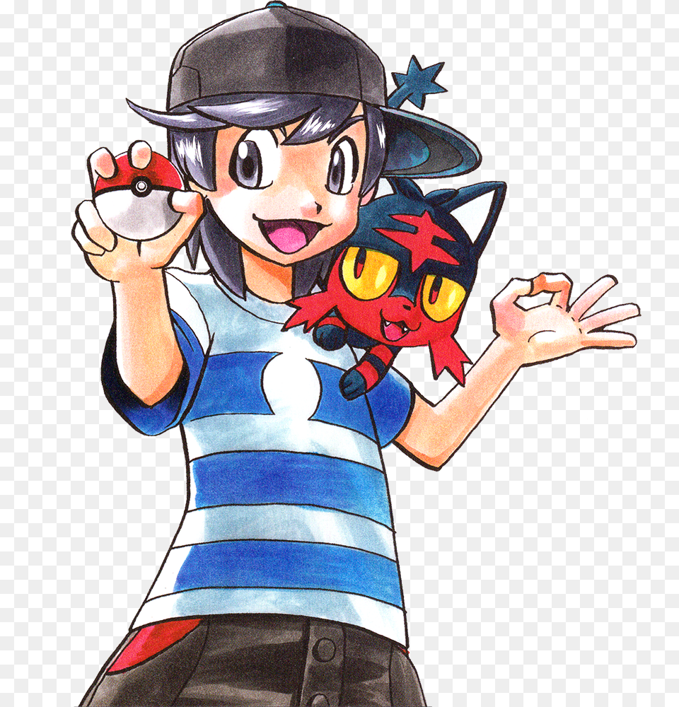 A Transparent Catboy For Your Dashboard Pokemon Manga Sun, Book, Comics, Publication, Person Png