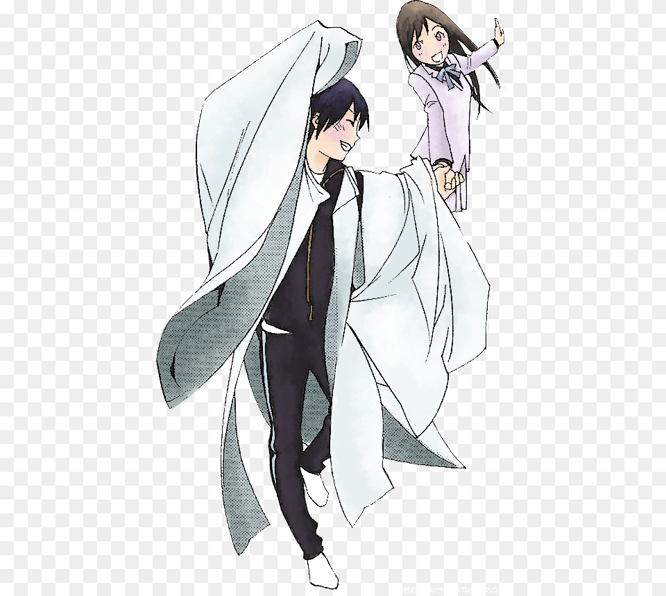 A Transparent Dancing Yato And Hiyori For Your Blog Cartoon, Book, Comics, Publication, Manga Png