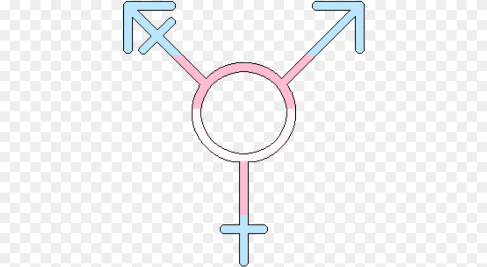 A Transparent Trans Pride Symbol Available On My Redbubble Transgender Symbol Transparent, Cross, Device, Grass, Lawn Png Image