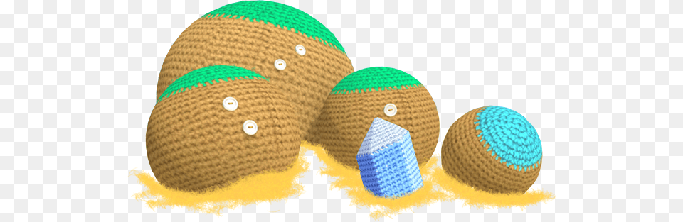 A Treasure Trove Of Clever Handicraft Stages Are Ready Yoshi39s Woolly World Yarn Ball, Cap, Clothing, Hat, Sphere Png