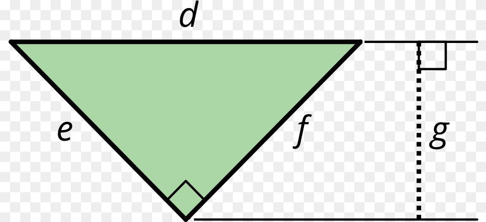 A Triangle With Sides Labeled D E And F Triangle Free Png Download