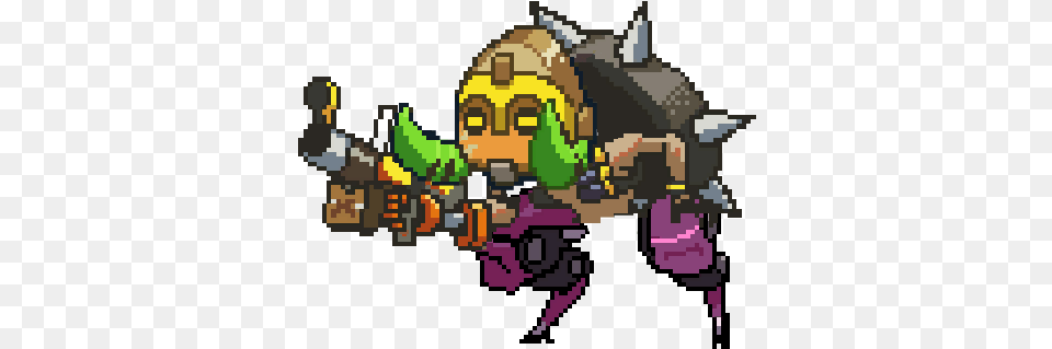 A True Pixel Monster Worthy Of Any Background Overwatch Gif, Art, Painting, Baby, Crowd Free Png Download