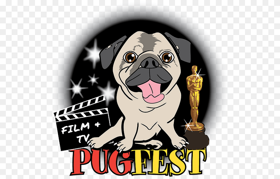 A Tv And Film Pug, Person, Animal, Canine, Mammal Png Image