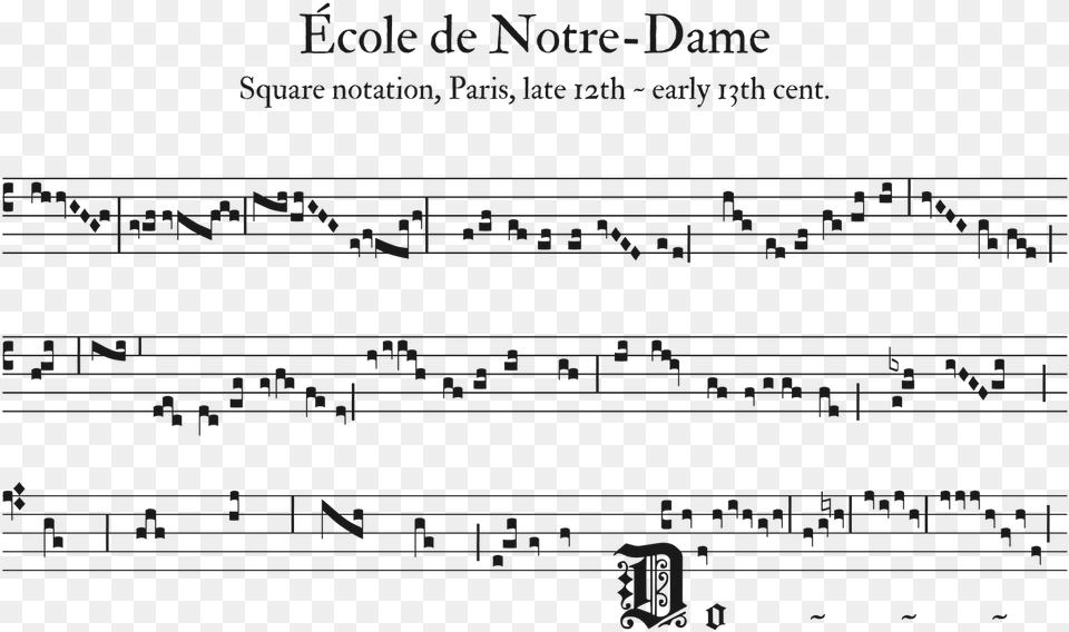 A Typical Example Of The Ars Antiquacole De Notre Dame39s Early Music Notation Png Image