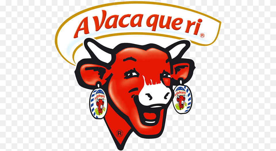 A Vaca Que Ri Laughing Cow Logo, Sticker, Animal, Bull, Mammal Png Image