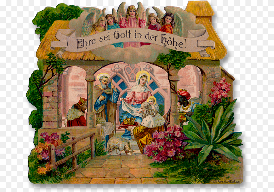 A Vintage Paper Nativity In Desperate Need Of Some Illustration, Art, Painting, Person, Adult Free Transparent Png